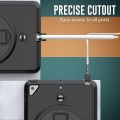 Czarne Pancerne Etui z Uchwytem, Paskiem do iPad Mini 5/4