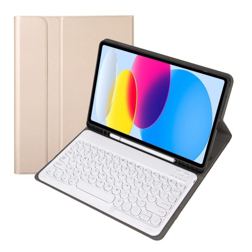 Złote Etui Bezprzewodowa Klawiatura do iPad 10.9 2022