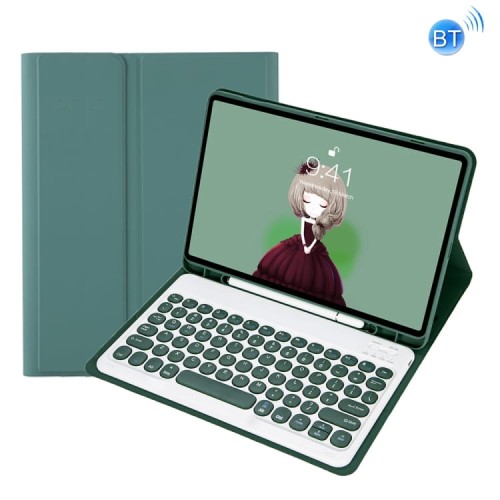 Zielone Etui Bezprzewodowa Klawiatura do Samsung Galaxy Tab S6 Lite