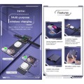 TOTUDESIGN Składana Magnetyczna Ładowarka Bezprzewodowa 15W do Apple iPhone AirPods, Apple Watch