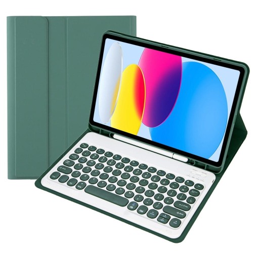 Zielone Etui Bezprzewodowa Klawiatura do iPad 10.9 2022 10 generacji