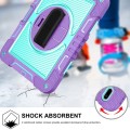 Pancerne Etui Shockproof z Uchwytem i Paskiem do iPad 10 2022 10 gen fioletowo-zielone