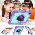 Pancerne Etui Shockproof z Uchwytem i Paskiem do iPad 10 2022 10 gen fioletowo-zielone