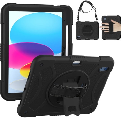 Pancerne Etui Obudowa z Uchwytem do iPad 10.9 2022 10 generacji czarne