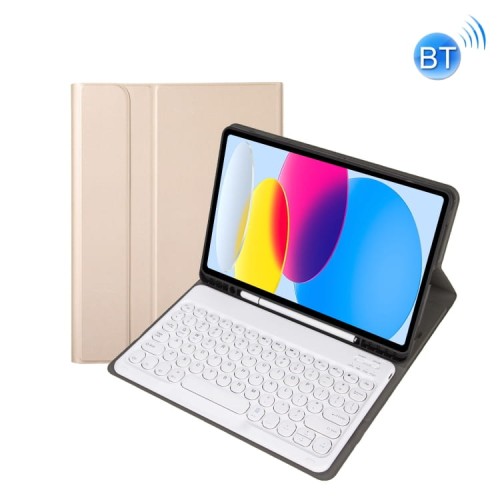 Złote Etui Bezprzewodowa Klawiatura do iPad 10.9 2022 10 generacji