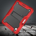 Mocne Etui Obudowa z Uchwytem do iPad 10.9 2022 10 generacji czerwono-czarne