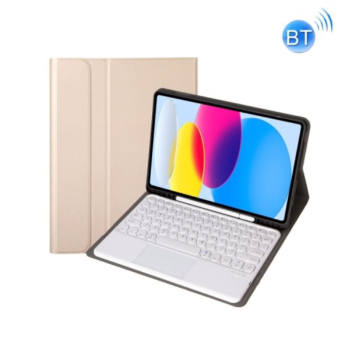 Złote Etui Bezprzewodowa Klawiatura TouchPad do iPad 10.9 2022