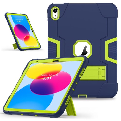 Mocne Etui Obudowa z Podstawką do iPad 10.9 2022 granatowo-zielone