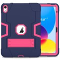 Mocne Etui Obudowa z Podstawką do iPad 10.9 2022 granatowo-różowe