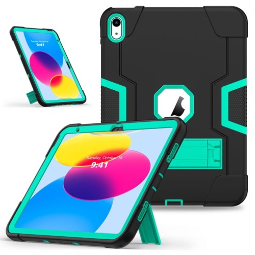 Mocne Etui Obudowa z Podstawką do iPad 10.9 2022 czarno-zielone