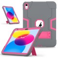 Mocne Etui Obudowa z Podstawką do iPad 10.9 2022 szaro-różowe