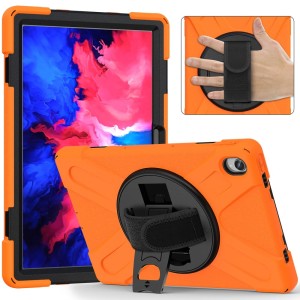 Shockproof Pancerne Etui z Uchwytem do Lenovo Tab 11 / P11 Plus pomarańczowe