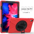 Shockproof Pancerne Etui z Uchwytem do Lenovo Tab 11 / P11 Plus czerwone