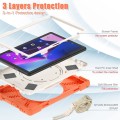 Shockproof Pancerne Etui z Paskiem, Uchwytem do Lenovo Tab M10 10.1 3 generacji pomarańczowe