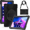 Shockproof Pancerne Etui z Paskiem, Uchwytem do Lenovo Tab M10 10.1 3 generacji czarne