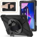 Shockproof Pancerne Etui z Paskiem, Uchwytem do Lenovo Tab M10 10.1 3 generacji czarne