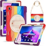 Shockproof  Pancerne Etui z Paskiem, Uchwytem do Lenovo Tab M10 10.1 3 generacji kolorowe