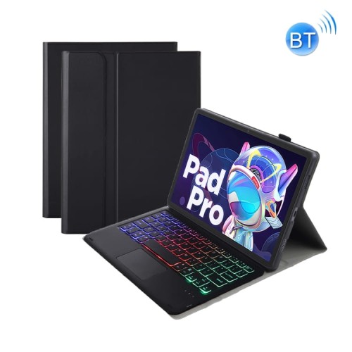 Czarne Etui z Podświetlaną Klawiaturą do Lenovo Tab M10 Plus 10.6 3 gen
