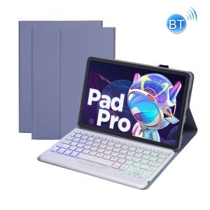 Fioletowe Etui z Podświetlaną Klawiaturą  do Lenovo Tab M10 Plus 10.6 3 gen