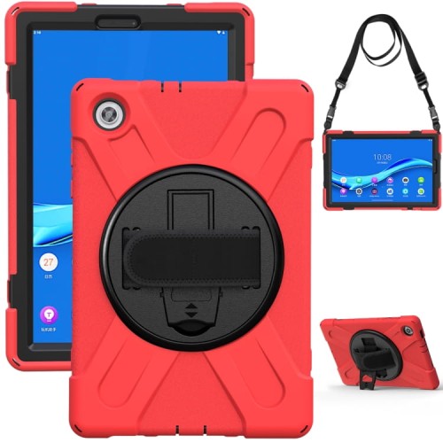 Mocne Pancerne Etui z Uchwytem do Lenovo Tab M10 HD Gen 2 czerwone