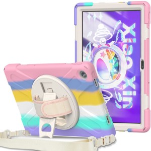 Shockproof Pancerne Etui z Paskiem, Uchwytem do Lenovo Tab M10 Plus 10.6 3 gen kolorowe