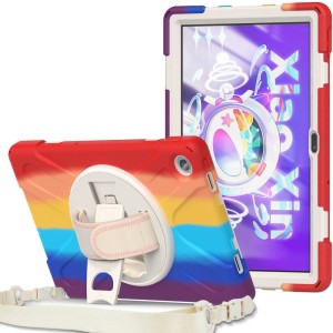 Shockproof Pancerne Etui z Paskiem, Uchwytem do Lenovo Tab M10 Plus 10.6 3 gen kolorowe