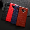 Eleganckie etui skóra krokodyla Samsung Galaxy Note 9 - kolor brązowy