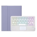 Fioletowe Etui Podświetlana Klawiatura TouchPad do iPad 10.9 2022