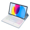 Niebieskie Etui Podświetlana Klawiatura TouchPad do iPad 10.9 2022