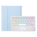 Niebieskie Etui Podświetlana Klawiatura TouchPad do iPad 10.9 2022