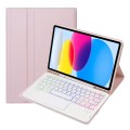 Różowe Etui Podświetlana Klawiatura TouchPad do iPad 10.9 2022