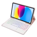 Różowe Etui Podświetlana Klawiatura TouchPad do iPad 10.9 2022