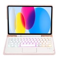 Różowe Etui Podświetlana Klawiatura TouchPad do iPad 10.9 2022