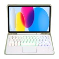 Miętowe Etui Podświetlana Klawiatura TouchPad do iPad 10.9 2022