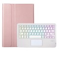Różowe Etui Podświetlana Klawiatura TouchPad do iPad 10.9 2022