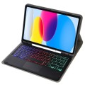 Czarne Etui Podświetlana Klawiatura TouchPad do iPad 10.9 2022