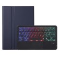 Granatowe Etui Podświetlana Klawiatura TouchPad do iPad 10.9 2022