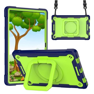 Shockproof Pancerne Etui z Uchwytem do Lenovo Tab M10 Plus 10.6 3 gen granatowo-zielone