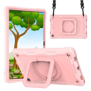 Shockproof Pancerne Etui z Uchwytem do Lenovo Tab M10 Plus 10.6 3 gen różowe pudrowe