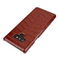 Eleganckie etui skóra krokodyla Samsung Galaxy Note 9 - kolor brązowy
