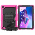Shockproof Pancerne Etui z Paskiem, Uchwytem do Lenovo Tab M10 Plus 10.6 3 gen różowe