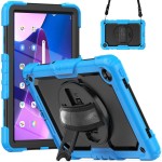 Shockproof Pancerne Etui z Paskiem, Uchwytem do Lenovo Tab M10 Plus 10.6 3 gen niebieskie