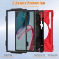 Shockproof Pancerne Etui z Uchwytem do Lenovo Pad Pro 2022 czerwone