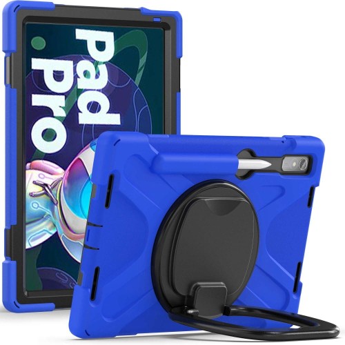 Shockproof Pancerne Etui z Uchwytem do Lenovo Pad Pro 2022 niebieskie