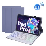 Fioletowe Etui z Podświetlaną Klawiaturą  do Lenovo Tab P11 Pro 2 generacji 11.2 cala
