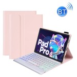 Różowe Etui z Podświetlaną Klawiaturą  do Lenovo Tab P11 Pro 2 generacji 11.2 cala