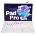 Różowe Etui z Podświetlaną Klawiaturą Touchpad do Lenovo Tab P11 Pro 2 gen 11.2 cala