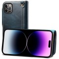 Denior Skórzane Etui Pokrowiec do iPhone 14 Pro Max granatowy