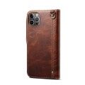 Denior Skórzane Etui Pokrowiec do iPhone 14 Pro Max brązowy