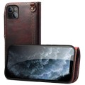 Denior Skórzane Etui Pokrowiec do iPhone 14 bordowe